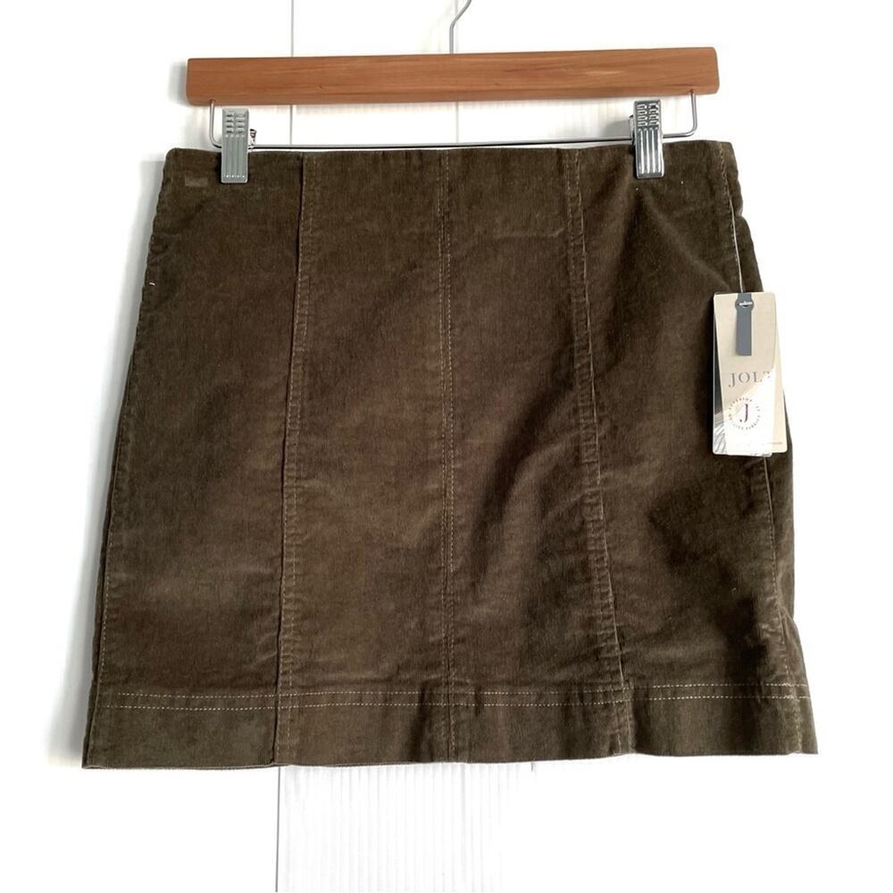 🆕 Jolt corduroy mini skirt army green size 7 NWT